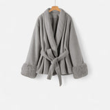 Legacy Sydney | Women’s Faux-Fur Coat – Ivy League Lace-Up Elegance