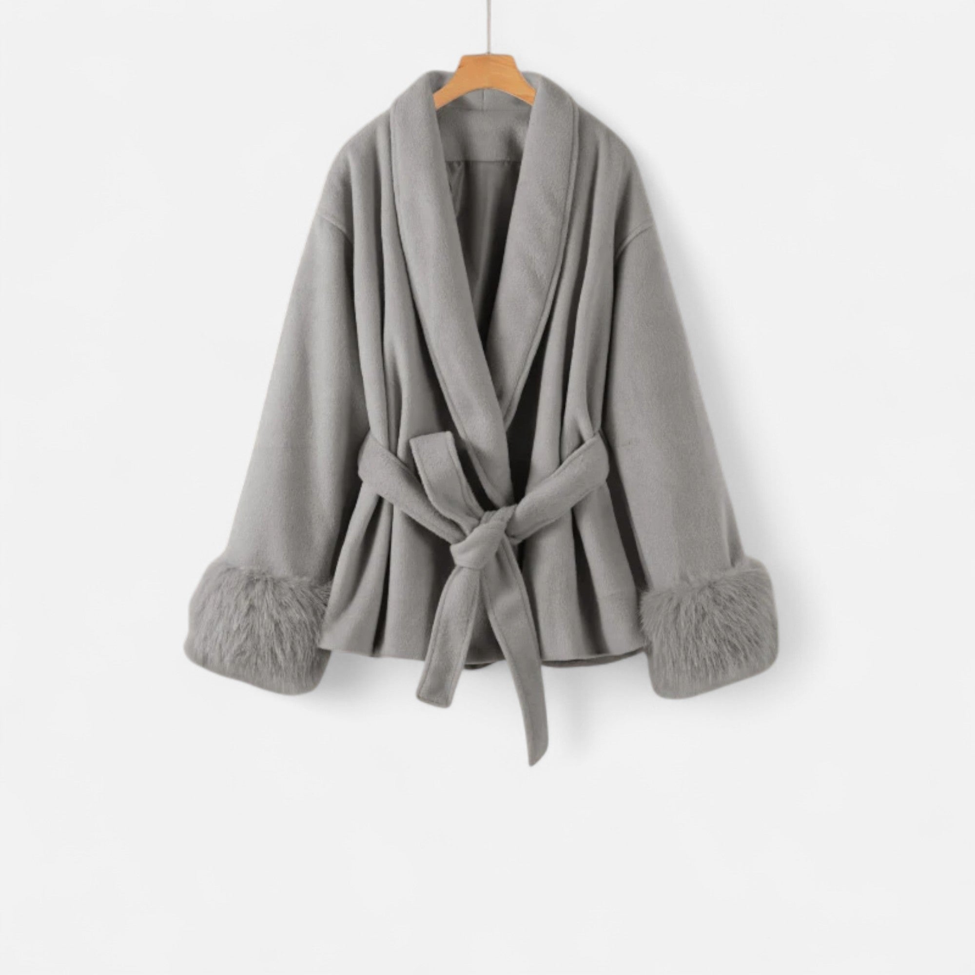 Legacy Sydney | Women’s Faux-Fur Coat – Ivy League Lace-Up Elegance