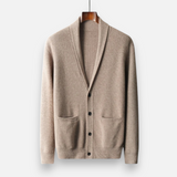 Legacy Sydney | Men’s Merino Wool Suit-Collar Cardigan