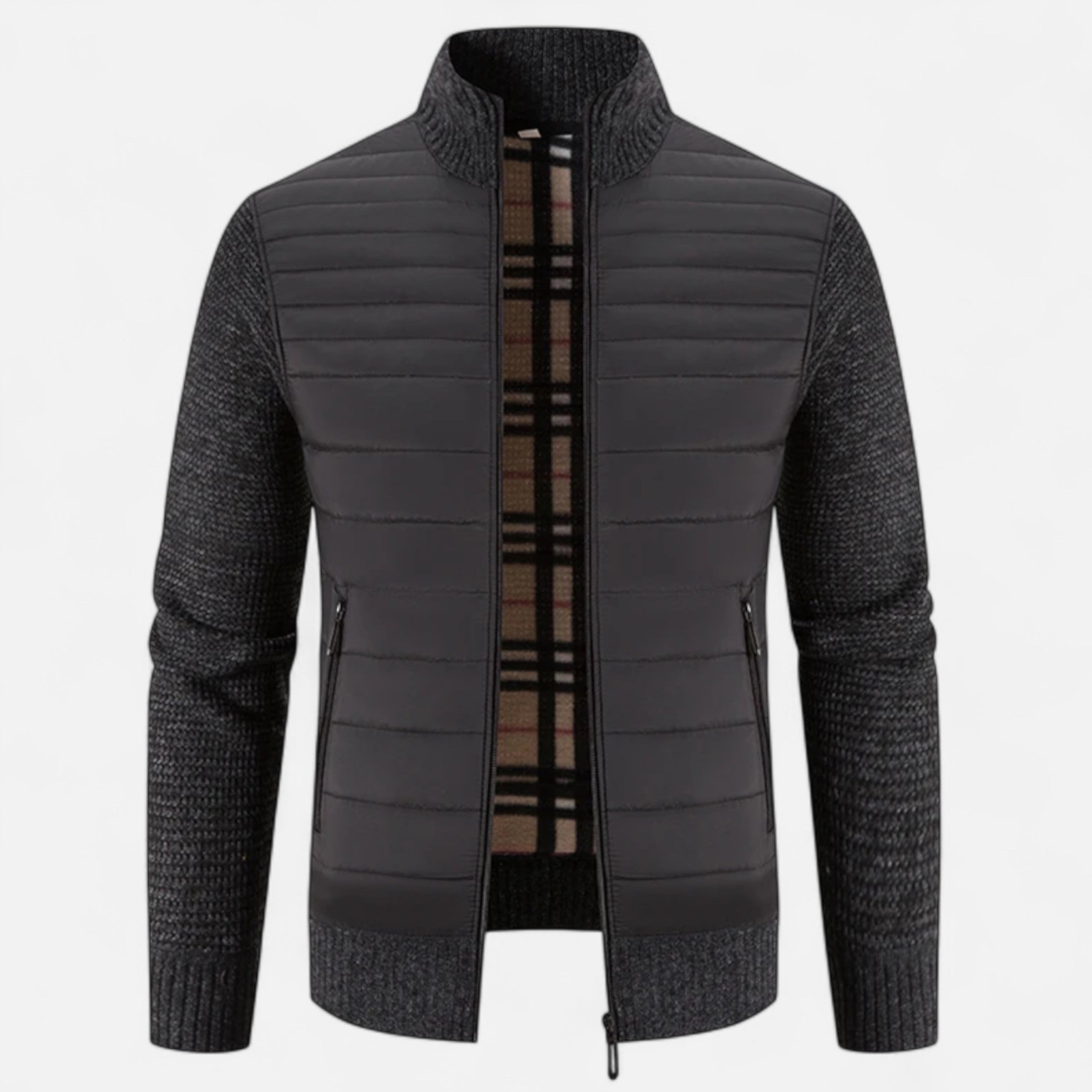 Legacy Sydney | Men’s Fleece Stand-Collar Patchwork Jacket