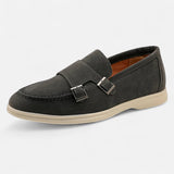 Legacy Sydney | Men’s Suede Monk Strap Loafers – Slip-On Elegance