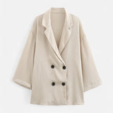 Legacy Sydney | Women’s Wrinkled Suit Jacket & Pants Set – Sculpted Autumn Elegance