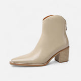 Legacy Sydney | Women’s Pointed Toe PU Leather Heeled Boots