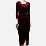 Legacy Sydney | Women’s Velvet Draped Wrap Dress