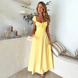 Empire Yellow Prom Maxi Dress