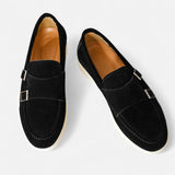 Legacy Sydney | Men’s Suede Monk Strap Loafers – Slip-On Elegance
