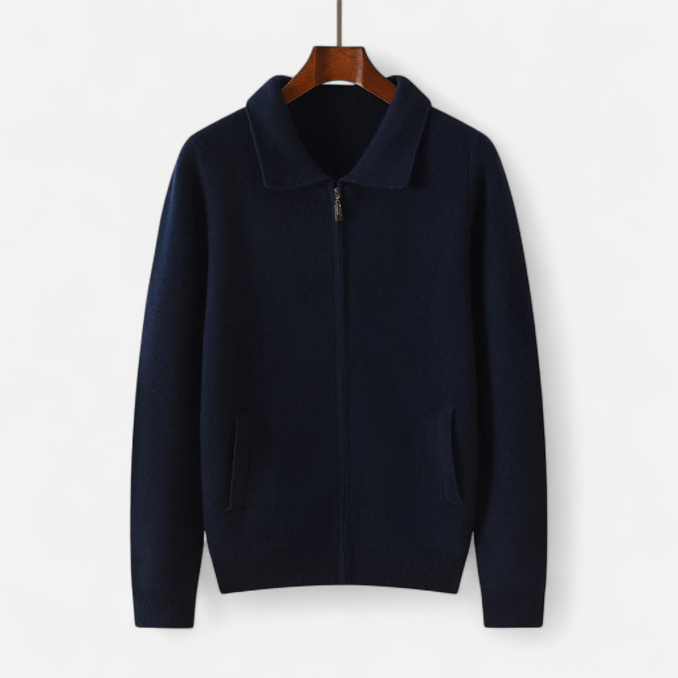 Legacy Sydney | Men’s Wool-Cashmere Zip Business Sweater