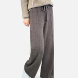 Legacy Sydney | Women’s Pure Wool Wide-Leg Knit Trousers