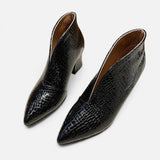 Legacy Sydney | Women’s Patent Leather V-Cut Ankle Boots