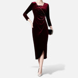 Legacy Sydney | Women’s Velvet Draped Wrap Dress