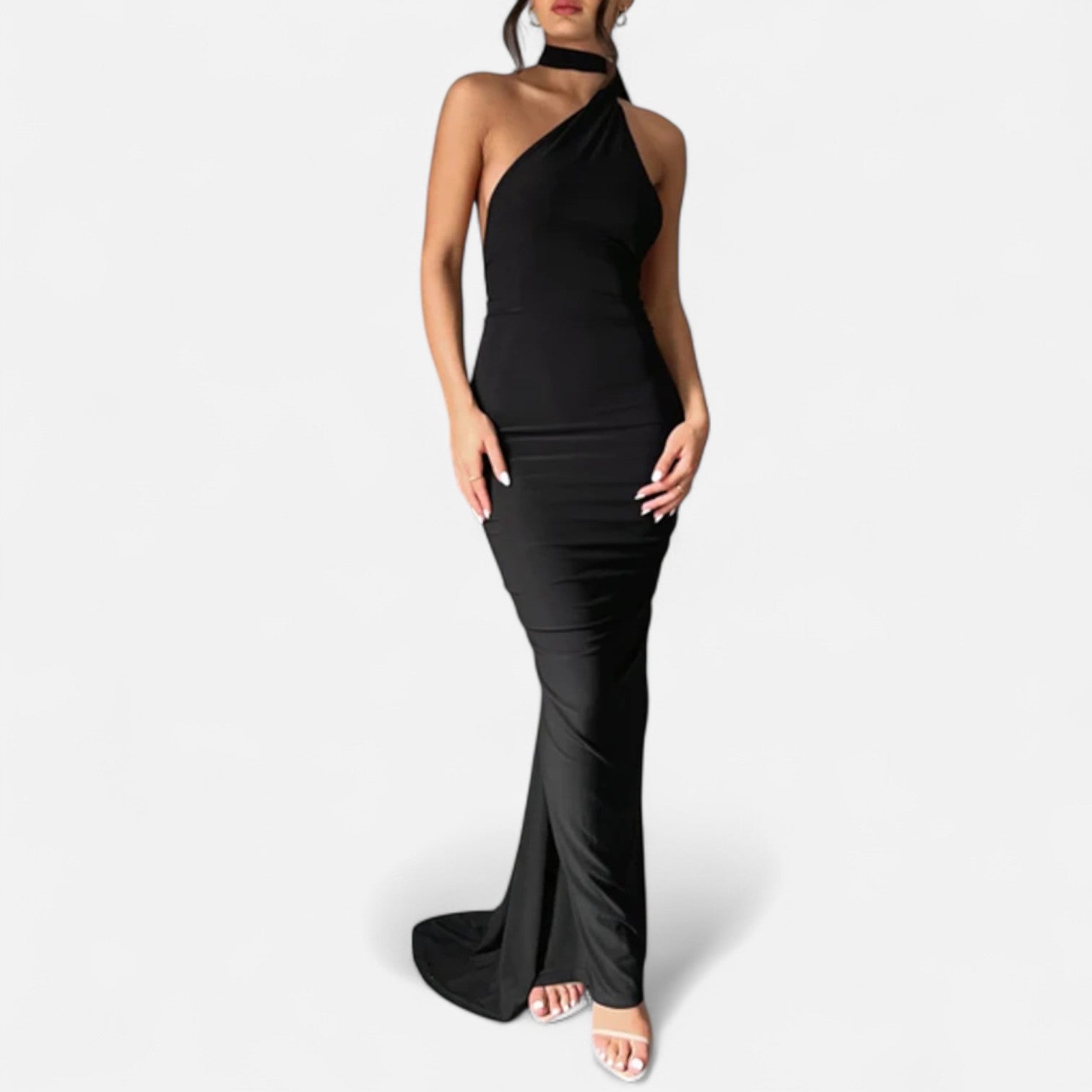 Legacy Sydney | Women’s Backless Scarf-Tie Evening Dress