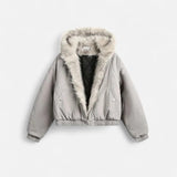 Legacy Sydney | Women’s Winter Hooded Coat – Fur Collar Vintage Style