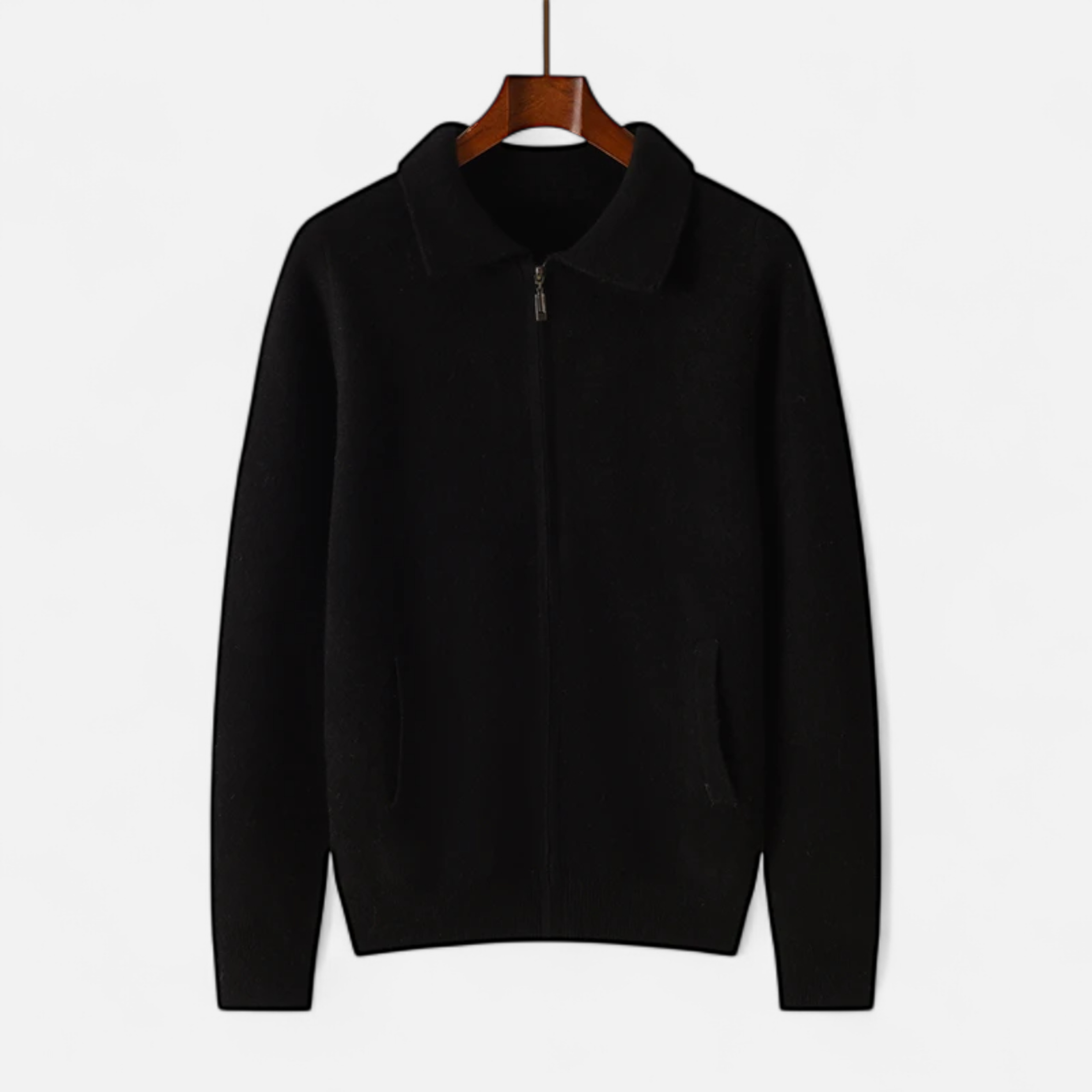 Legacy Sydney | Men’s Wool-Cashmere Zip Business Sweater