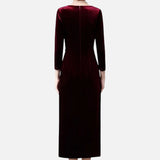 Legacy Sydney | Women’s Velvet Draped Wrap Dress