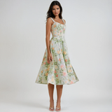 Dahlia Floral Party Midi Dress