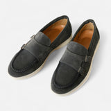 Legacy Sydney | Men’s Suede Monk Strap Loafers – Slip-On Elegance