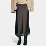 Legacy Sydney | Women’s Elegant Satin Midi Skirt