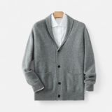 Legacy Sydney | Men’s Merino Wool Suit-Collar Cardigan