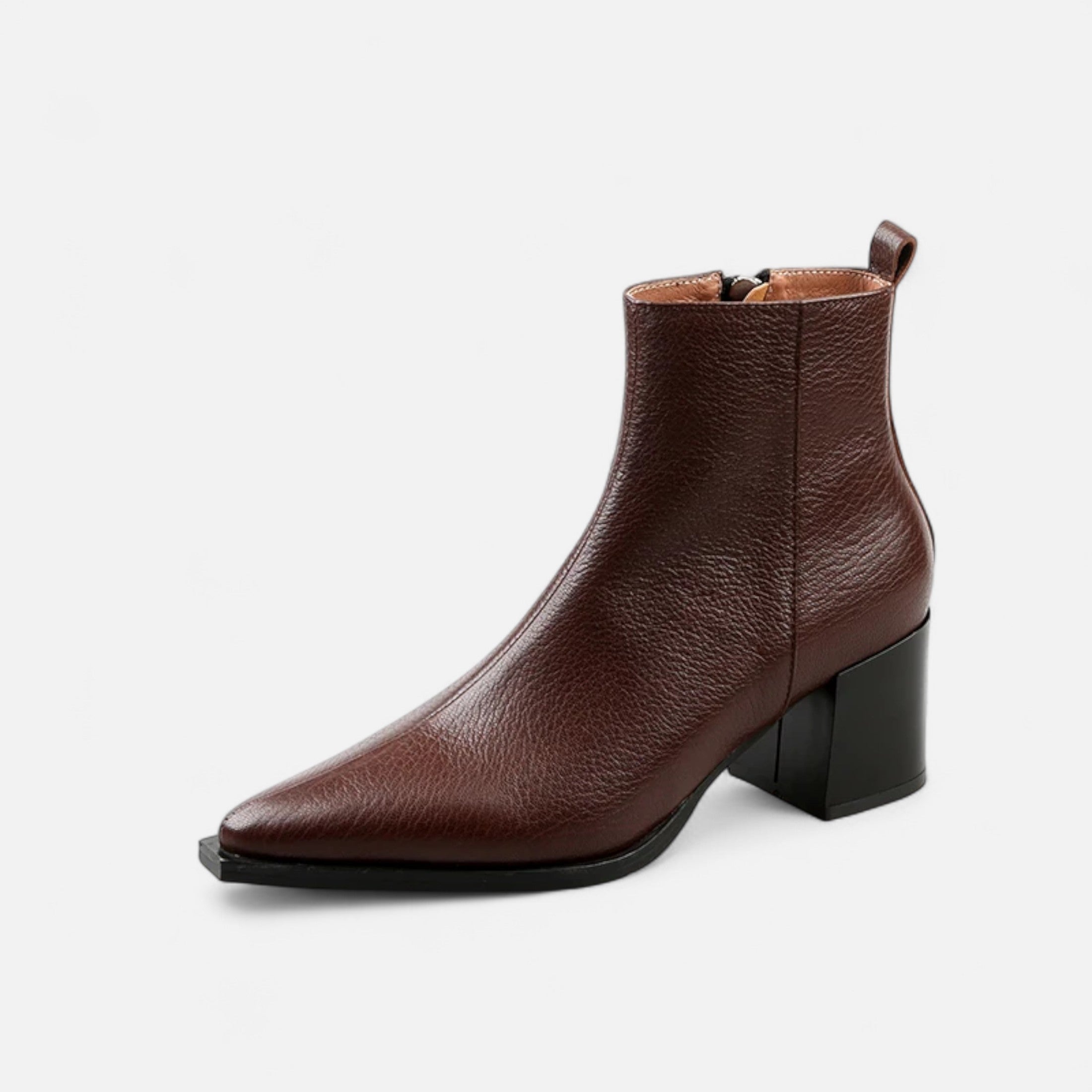 Legacy Sydney | Women’s Genuine Leather Chelsea Boots – Pointed Toe Square Heel