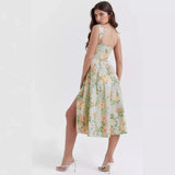 Dahlia Floral Party Midi Dress