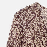 Legacy Sydney | Women’s Printed Midi Dress – V-Neck Autumn Elegance