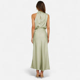 Legacy Sydney | Women’s Satin Sleeveless Long Dress – Fluid Drape, Timeless Elegance