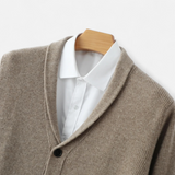 Legacy Sydney | Men’s Merino Wool Suit-Collar Cardigan