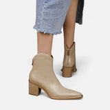 Legacy Sydney | Women’s Pointed Toe PU Leather Heeled Boots