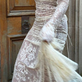 Livilla Long Lace Wedding Guest Maxi Dress