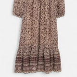 Legacy Sydney | Women’s Printed Midi Dress – V-Neck Autumn Elegance