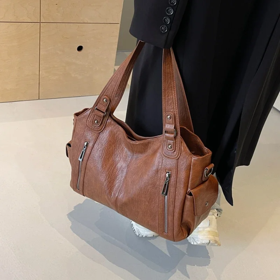 Legacy Sydney | Faux Leather Shoulder Duffle Bag