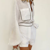 Legacy Sydney | Contrast Trim Cotton Linen Shorts Set