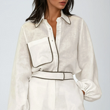 Legacy Sydney | Contrast Trim Cotton Linen Shorts Set