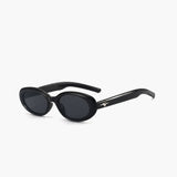 Legacy Sydney | Retro Oval Black Sunglasses