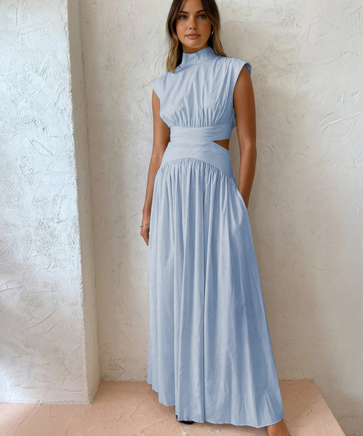 Elegant Sleeveless Formal Occasion Maxi Dress