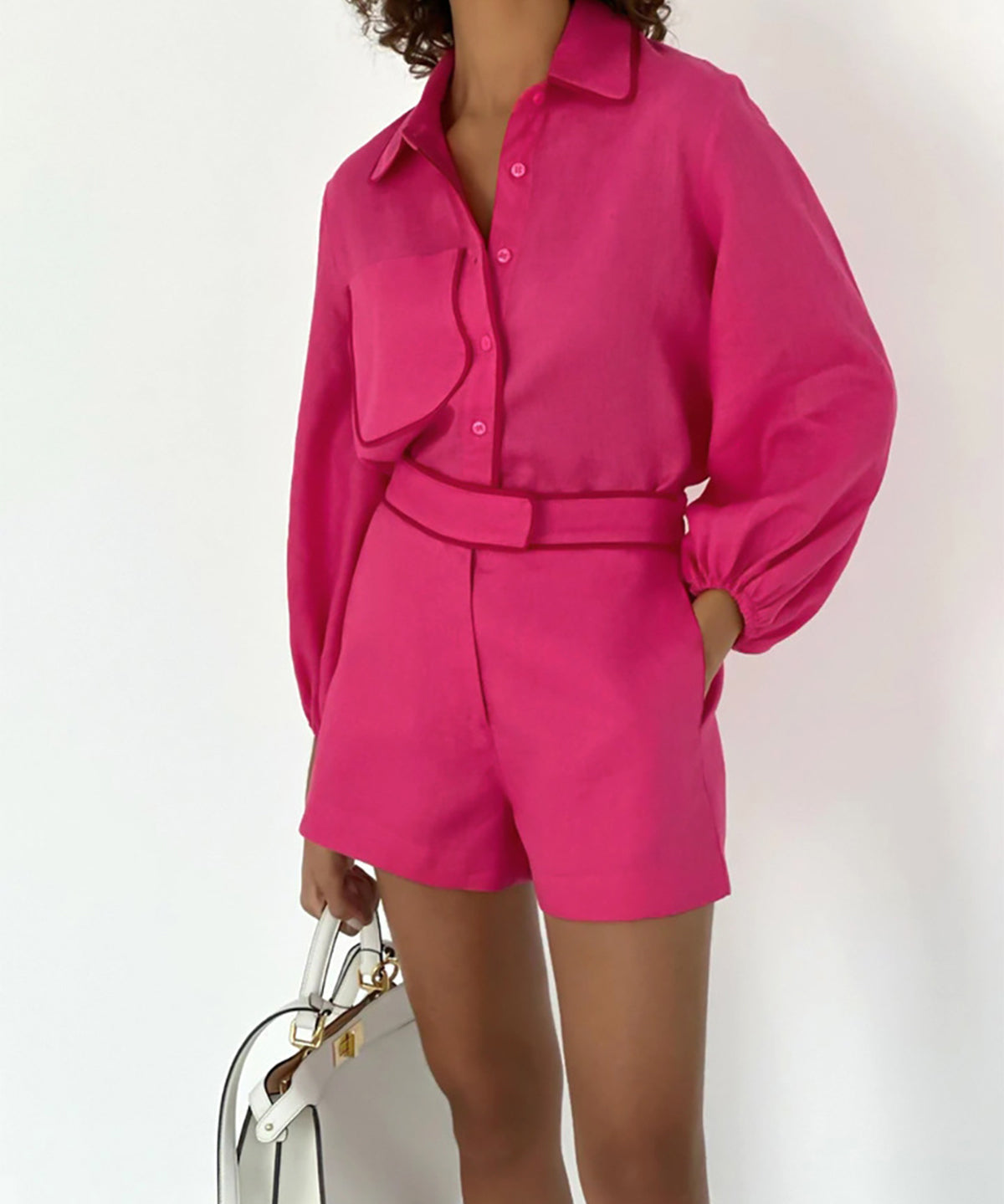 Legacy Sydney | Contrast Trim Cotton Linen Shorts Set