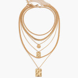 Legacy Sydney | Textured Pendant Layered Gold Necklace