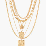 Legacy Sydney | Textured Pendant Layered Gold Necklace