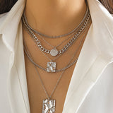 Legacy Sydney | Textured Pendant Layered Gold Necklace