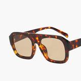 Legacy Sydney | Retro Square Leopard Print Sunglasses