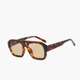 Legacy Sydney | Retro Square Leopard Print Sunglasses