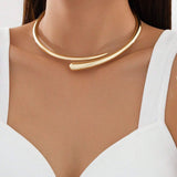 Legacy Sydney | Gold Water Drop Open Choker Necklace