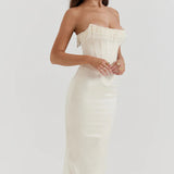 Bella Strapless Wedding Guest Maxi Dress