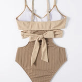 Legacy Sydney | Beige Swimsuit with Crossed Waistband