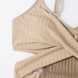 Legacy Sydney | Beige Swimsuit with Crossed Waistband