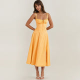 Catherine Corset Cute Party Midi Dress