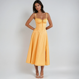 Catherine Corset Cute Party Midi Dress