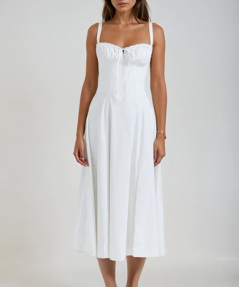 Catherine Corset Cute Party Midi Dress