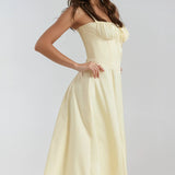 Catherine Corset Cute Party Midi Dress