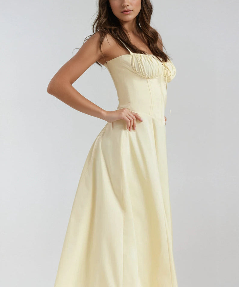 Catherine Corset Cute Party Midi Dress